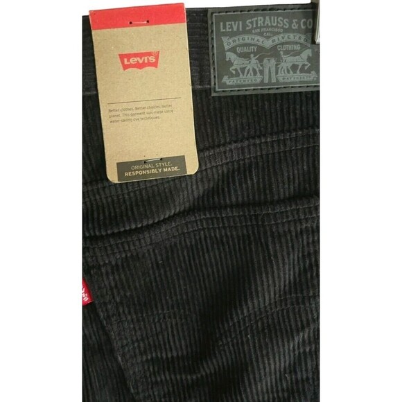 Levi's Corduroy Pants Women's Size 29x30 Black High Rise Straight Leg NWT - Picture 4 of 6